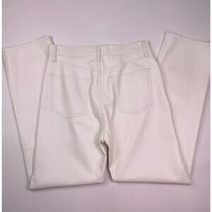 AGOLDE White Recycled Leather Straight Leg Pants Size 28